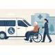 Rolstoeltaxi naar het ziekenhuis