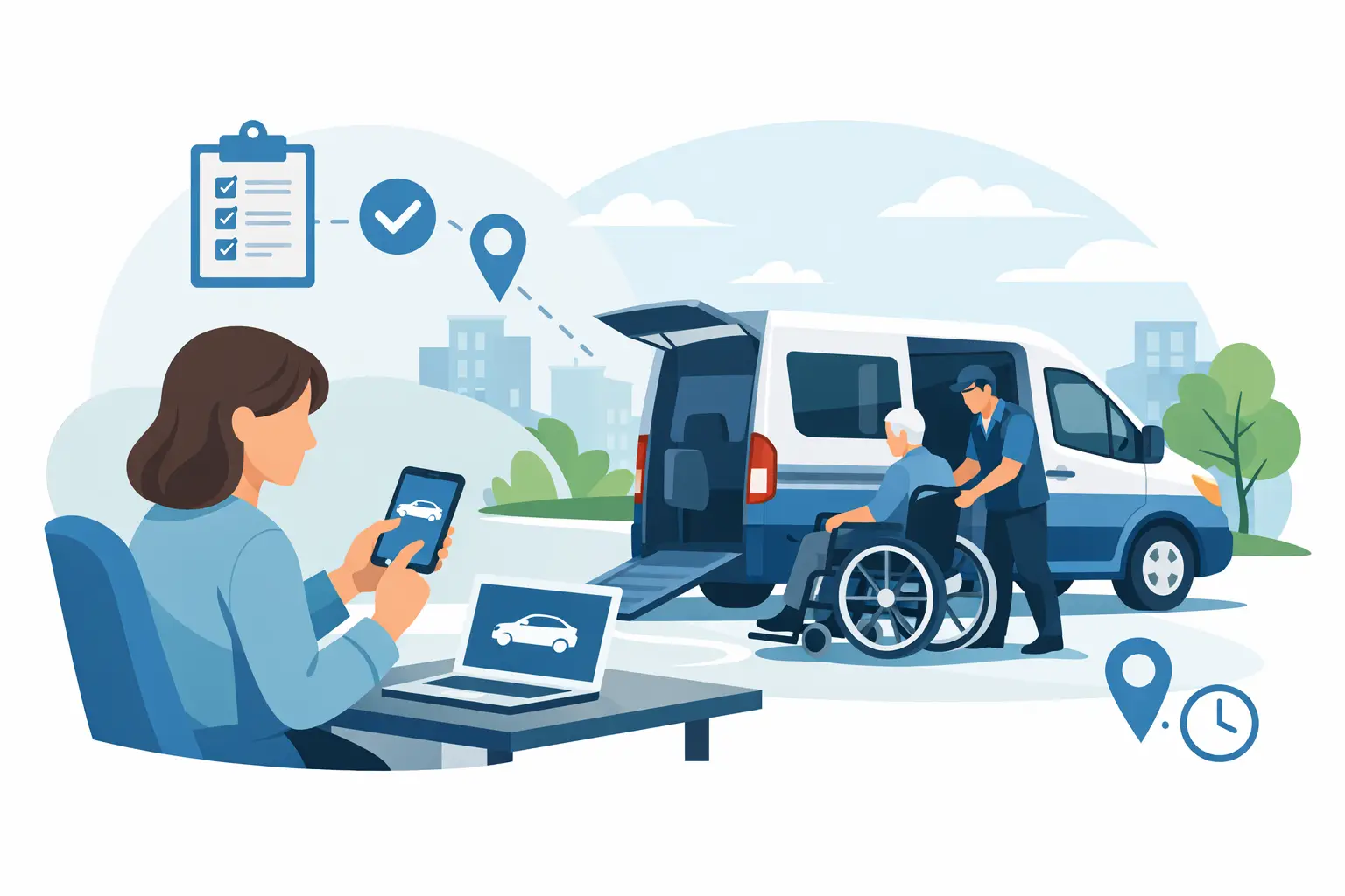 Hoe rolstoeltaxi reserveren