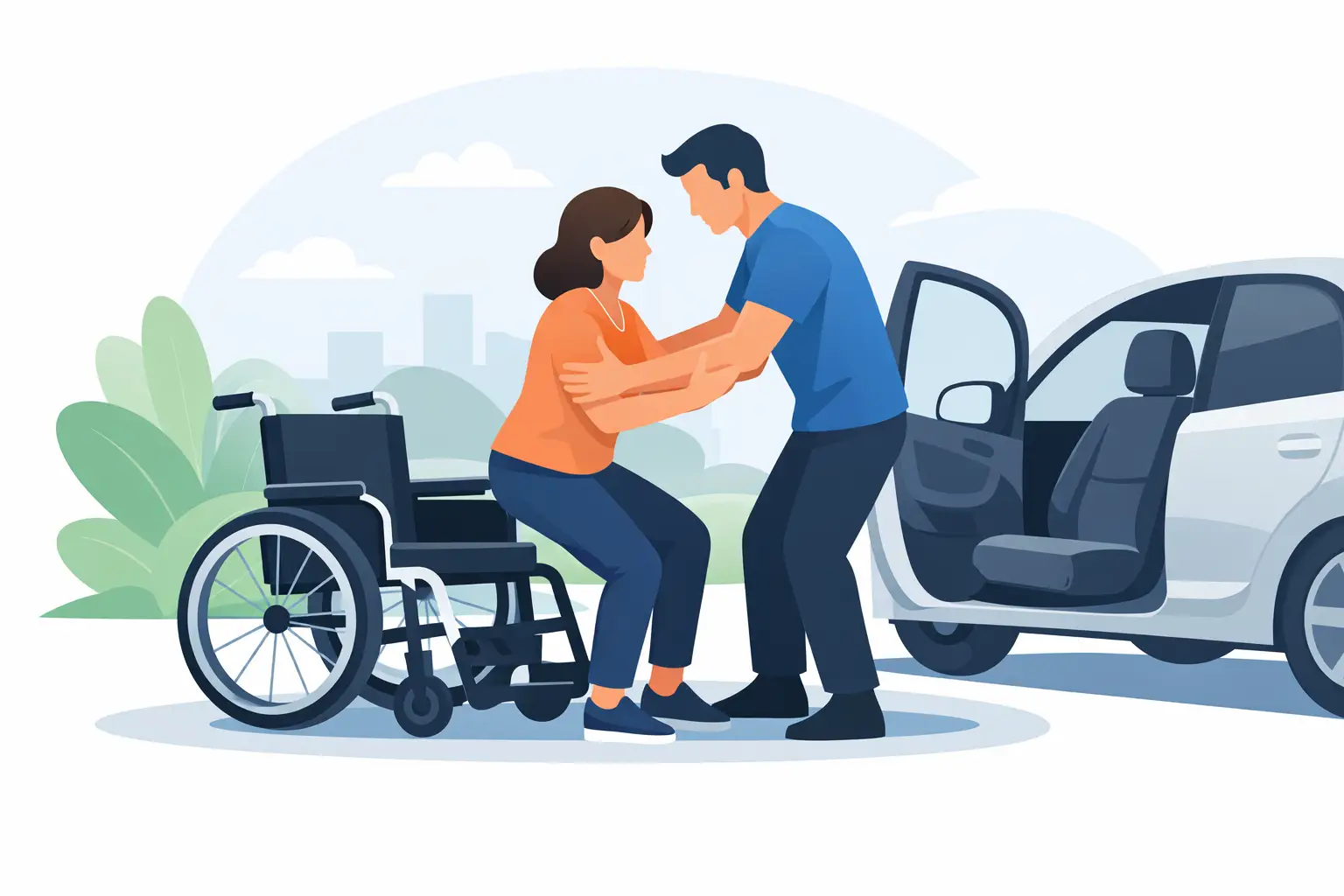 Veilig in en uitstappen rolstoel