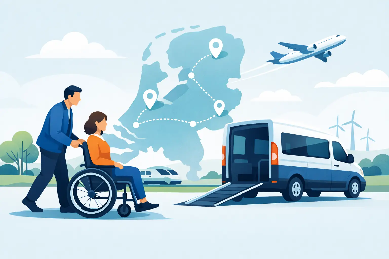 Landelijk rolstoelvervoer lange afstand