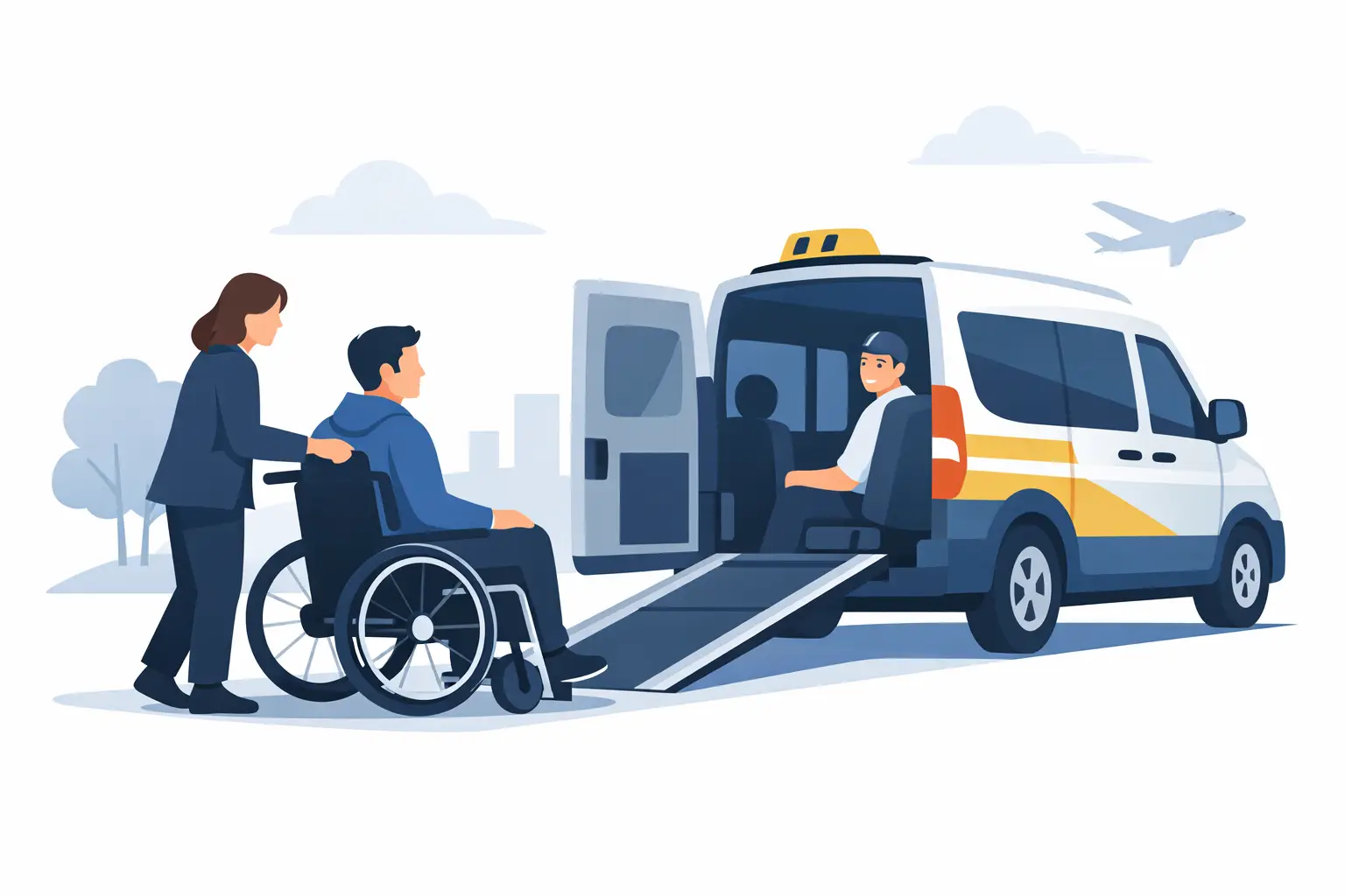 Begeleider mee in rolstoeltaxi?