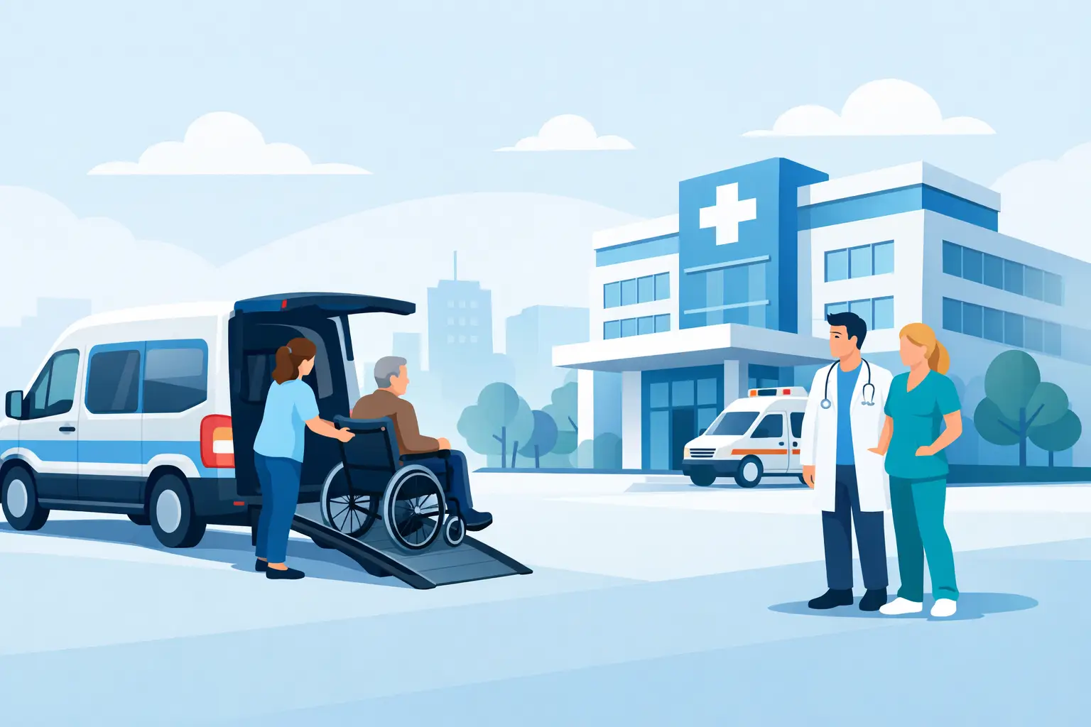 Rolstoelvervoer naar ziekenhuis