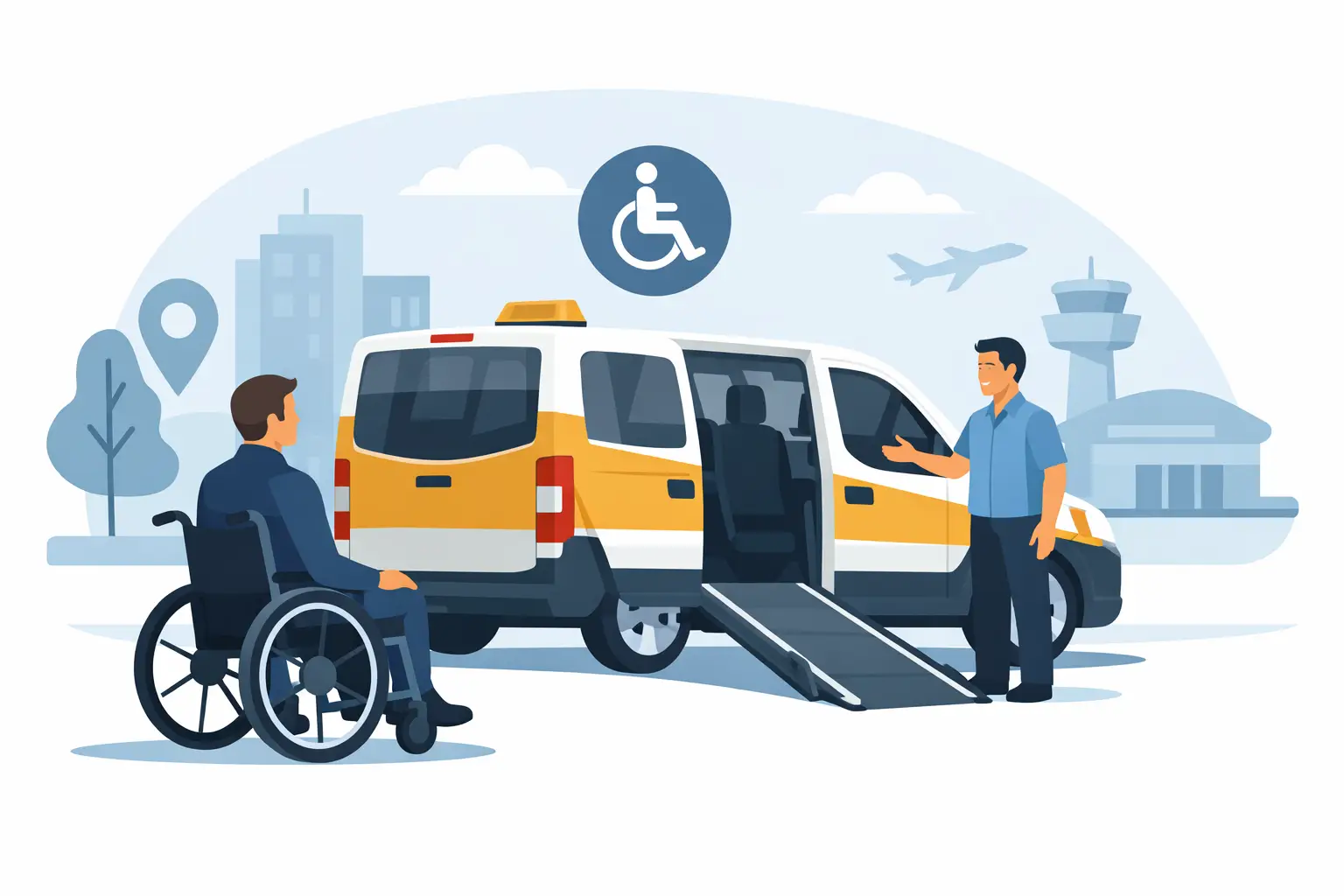 Taxi voor rolstoelgebruikers