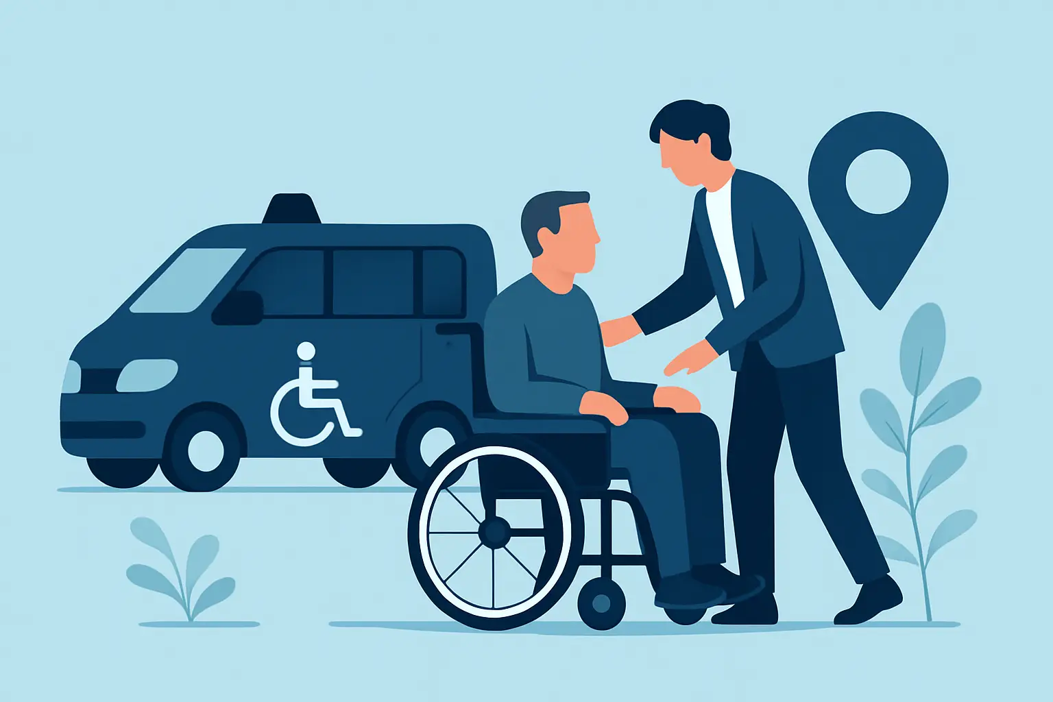 Veilige rolstoeltaxi met begeleiding kiezen