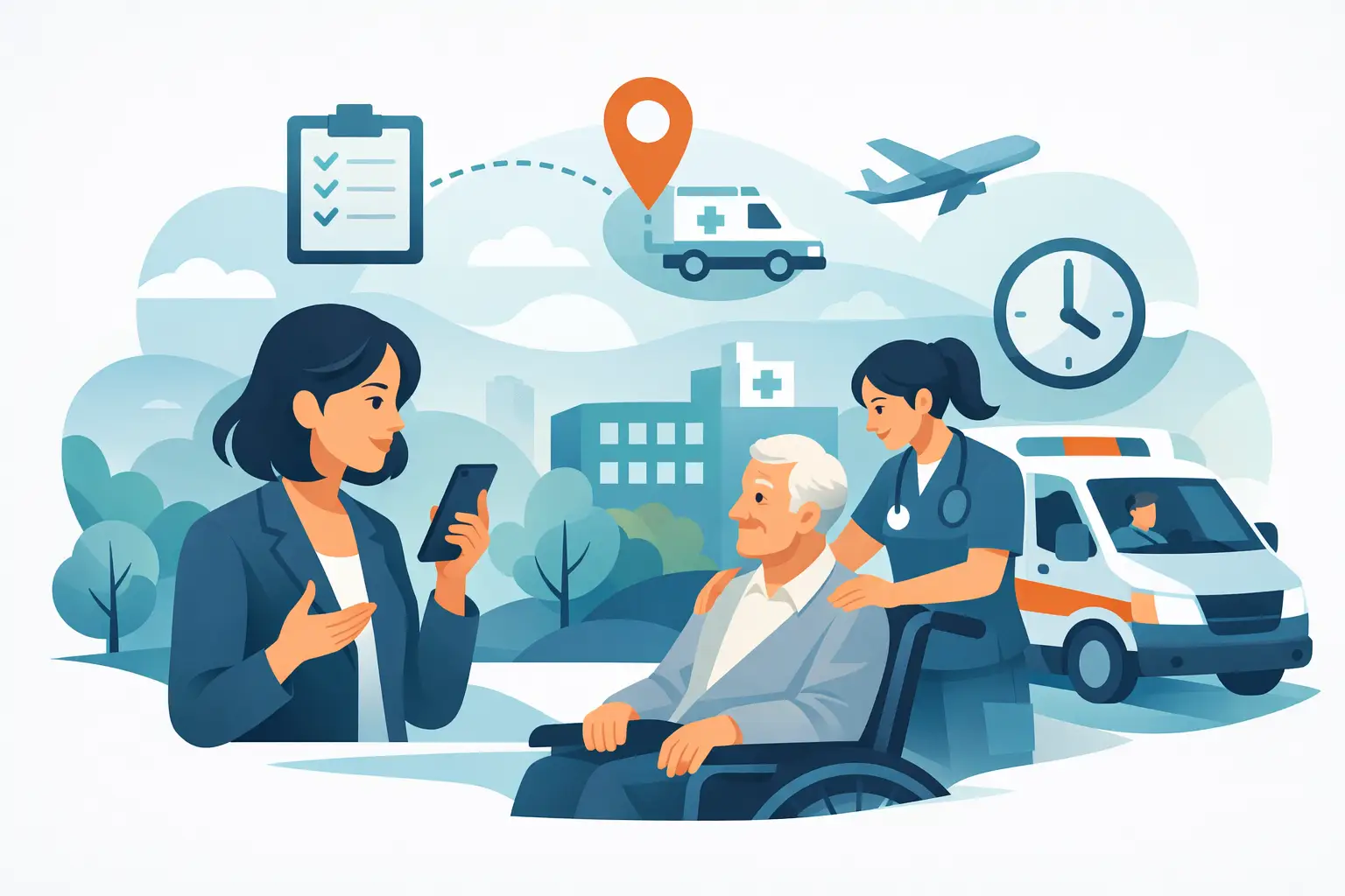 Zieken vervoer regelen